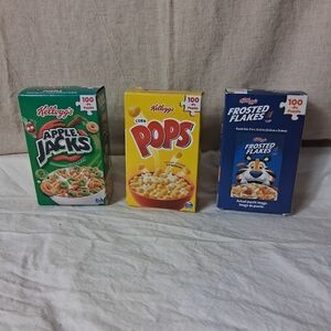 Kellogg's Cereal Puzzle Set - Green, Yellow, Blue